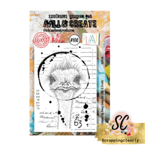 Aall & Create STAMP #810 - A7 CLEAR STAMP SET - OSTRICH