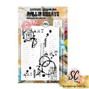 Aall & Creative STAMP #906 - A7 CLEAR STAMP SET - ART NOTES