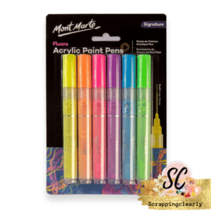Mont Marte Acrylic Paint Pens Broad Tip Fluoro 6pc