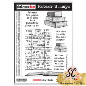 Darkroom Door Rubber Stamp Set - Library Books
