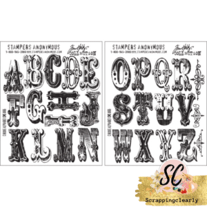 Tim Holtz Cling Stamps 7”X8.5” - Cirque Alphabet