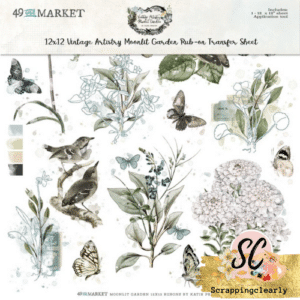49 and Market Artistry Moonlit Garden Rub-Ons 12"X12" 1/Sheet