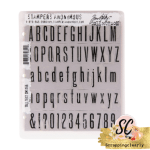 Tim Holtz Cling Stamps 7"X8.5" - Tall Text