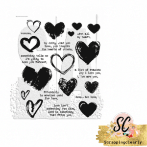 Tim Holtz Cling Stamps 7"X8.5" - Love Notes