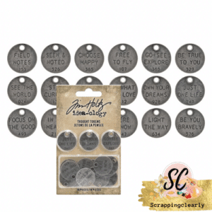 Idea-Ology Metal Adornments - Thought Tokens 18/Pkg