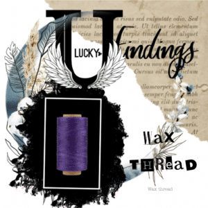 LUCKYfindings Wax Thread - Royalty Purple sold per metre