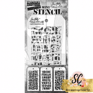 Tim Holtz Mini Layered Stencil Set 3/Pkg Set - 58