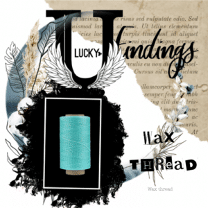 LUCKYfindings Wax Thread - Teal sold per metre