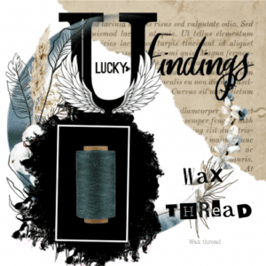 LUCKYfindings Wax Thread - Dark Green sold per metre