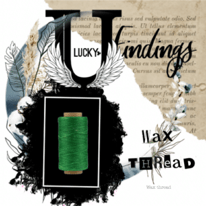 LUCKYfindings Wax Thread - Forest Green sold per metre