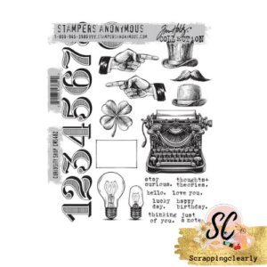 Tim Holtz Cling Stamps 7"X8.5" - Curiosity Shop