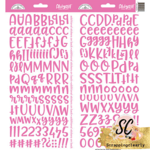 Doodlebug Design - Cardstock Stickers - Abigail - Bubblegum