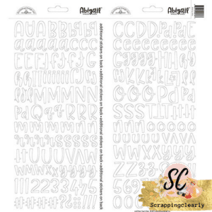 Doodlebug Design - Cardstock Stickers Abigail Lilly White