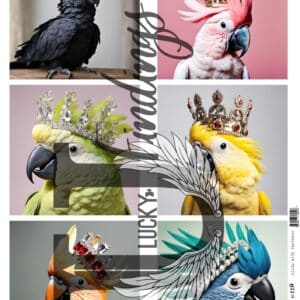 LUCKYfindings Imagery Sheet - bird with feathers