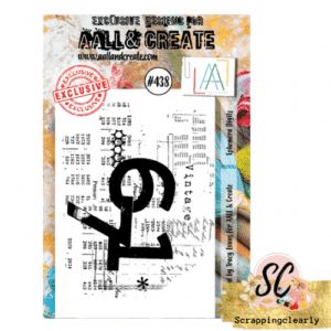 Aall & Create STAMP #438 - A7 CLEAR STAMP SET -EPHEMERA DIGITS