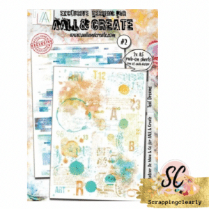 Aall & Create #2 - A5 Rub-Ons - Teal Dreams