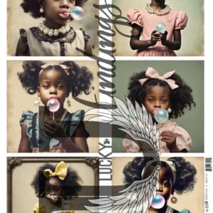 LUCKYfindings Imagery Sheet - bubbles and pearl
