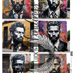 LUCKYfindings Imagery Sheet - the man street art
