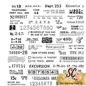 Tim Holtz Cling Stamps 7"X8.5" - Tidbits