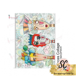 Dress My Craft Transfer Me Sheet A4 - Faces Collage