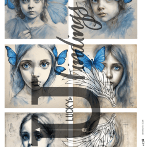 LUCKYfindings Imagery Sheet - monarch blue