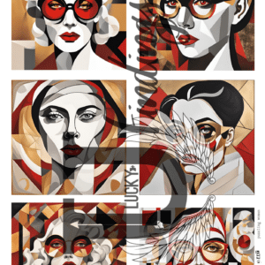 LUCKYfindings Imagery Sheet -  puzzling woman