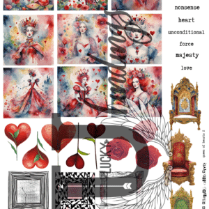 LUCKYfindings Artist Trading Collectives - queen of hearts 2
