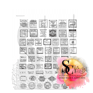 Tim Holtz Cling Stamps 7"X8.5" - Curator