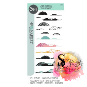 49 and Market Sizzix Clear Stamps W/Framelits Dies