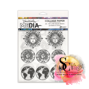 Dina Wakley Media Collage Tissue Paper 7.5"X10" 20/pkg - Antiquities