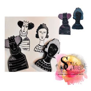 ArtFoamies Megan Quinlan | Curly Girls | Foam Stamps - Set of 2