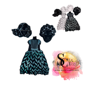 Art Foamies Angela Kennedy for Fodder School | Fodder Dolls Set 1 | Foam Stamps - Set of 3