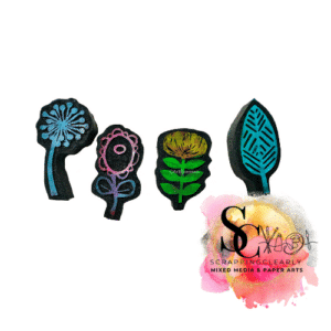 Art Foamies Susanne Randers for Fodder School | Fabulous Florals Set 2 | Foam Stamps - Set of 4