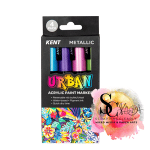 Kent Urban Acrylic Paint Markers 4 Pack - Metallic