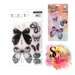 Studio Light Art By Marlene Clear Stamps 10/Pkg - Layered Butterflies