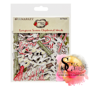 49 And Market Chipboard Set - Evergreen Season Chipboard Words