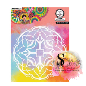 Art By Marlene Floral Frame 8"X8" Stencil - Ornamental Mandala