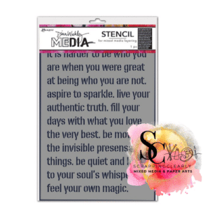 Dina Wakley Media Stencil - Feel Your Magic