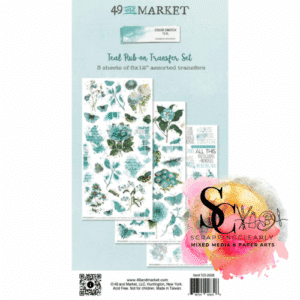 49 And Market Teal Rub on Transfer Set
