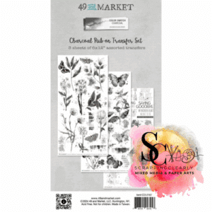 49 And Market Charcoal Rub-on Transfer Set