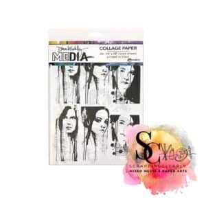 Dina Wakley Media Collage Tissue Paper 7.5"X10" 20/pkg - Photo Transfers