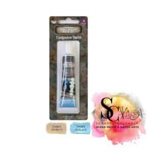Finnabair Art Alchemy Metallique Wax .68 Fluid Ounce - Turquoise Satin