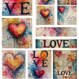 LUCKYfindings groundworks imagery Sheet - heartmarked