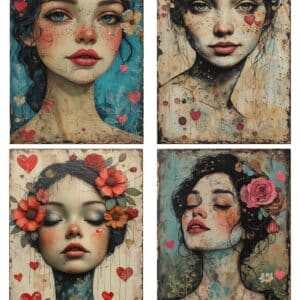 LUCKYfindings quartlets imagery Sheet - quiet devotion