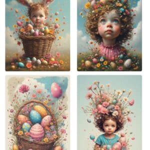 LUCKYfindings quartlets imagery Sheet -easter reverie