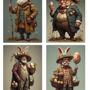 LUCKYfindings quartlets imagery Sheet -easter curators