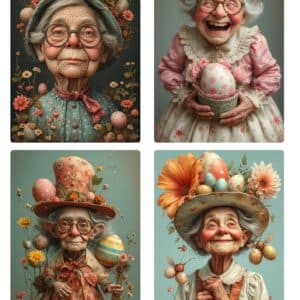 LUCKYfindings quartlets imagery Sheet - grandmas eggies