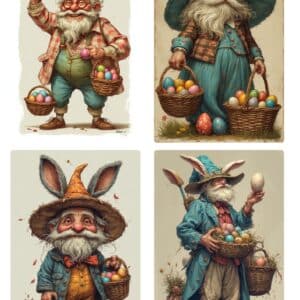 LUCKYfindings quartlets imagery Sheet -on an egg hunt