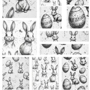LUCKYfindings groundworks imagery Sheet - Easter sketch