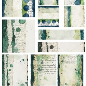 LUCKYfindings groundworks imagery Sheet - moss and ink